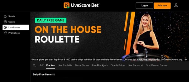 live score roulette