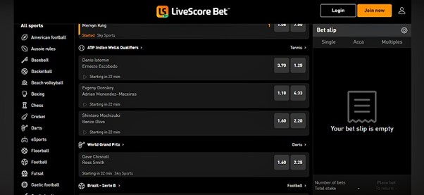 livescore bet overzicht